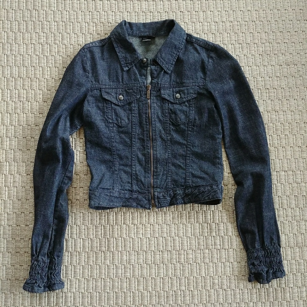 EUC Diesel Denim Jacket Sz Small Cropped Slim Fit